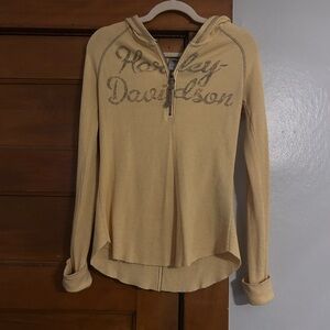 Harley-Davidson Yellow Women's thermal with hoodie